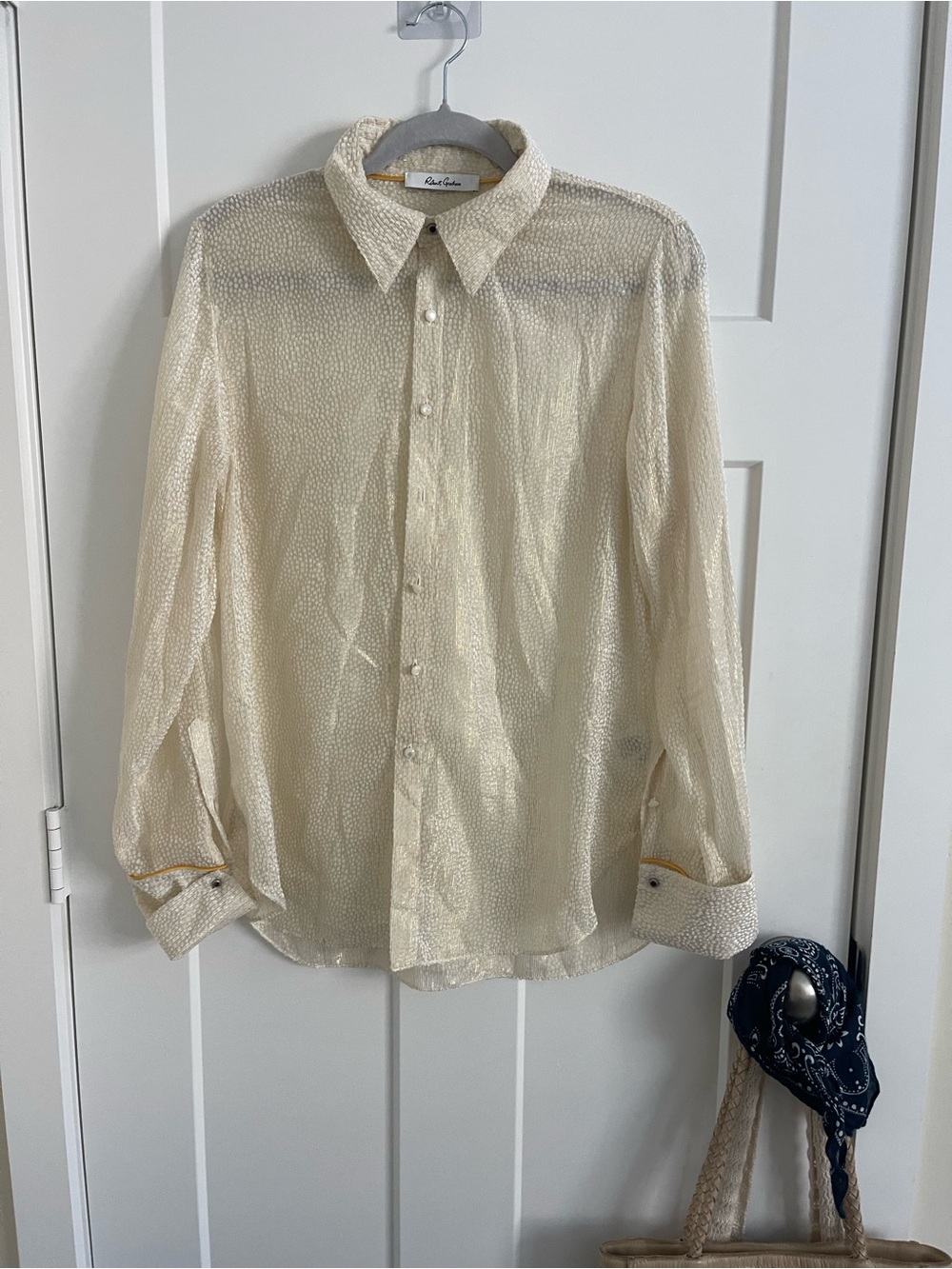 Robert Graham vintage Cream Button-Down Long Sleeve Shirt